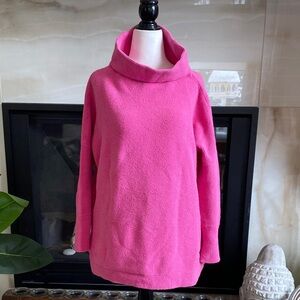Free People Cowl Neck Sweater Pink Slouchy Knit Pullover Size XS
